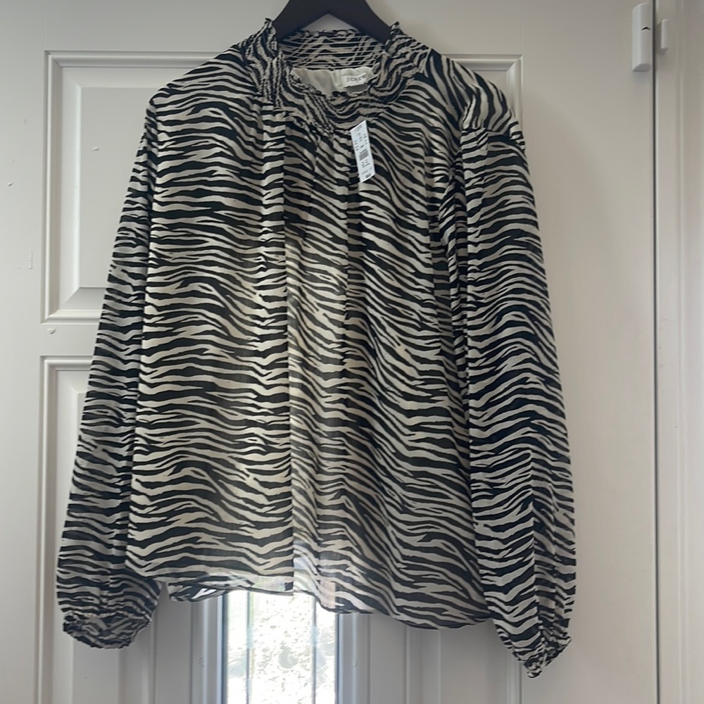 Brand new with tags J crew animal print blouse